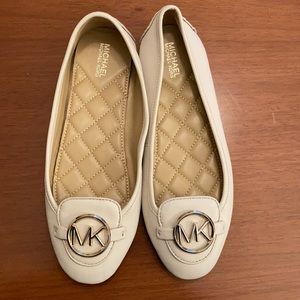 Mk Michael Kors flats beige cream leather